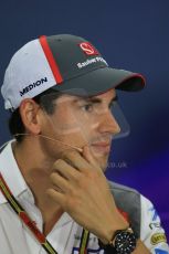 World © Octane Photographic Ltd. Thursday 18th September 2014, Singapore Grand Prix, Marina Bay. - Formula 1 Driver’s conference. Sauber C33 – Adrian Sutil. Digital Ref: 1117LB1D8877