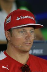 World © Octane Photographic Ltd. Thursday 18th September 2014, Singapore Grand Prix, Marina Bay. - Formula 1 Driver’s conference. Scuderia Ferrari F14T – Kimi Raikkonen. Digital Ref: 1117LB1D8942