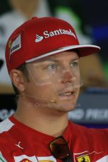 World © Octane Photographic Ltd. Thursday 18th September 2014, Singapore Grand Prix, Marina Bay. - Formula 1 Driver’s conference. Scuderia Ferrari F14T – Kimi Raikkonen. Digital Ref: 1117LB1D8962