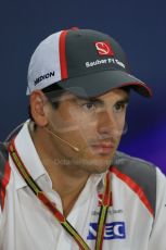 World © Octane Photographic Ltd. Thursday 18th September 2014, Singapore Grand Prix, Marina Bay. - Formula 1 Driver’s conference. Sauber C33 – Adrian Sutil. Digital Ref: 1117LB1D8974