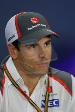 World © Octane Photographic Ltd. Thursday 18th September 2014, Singapore Grand Prix, Marina Bay. - Formula 1 Driver’s conference. Sauber C33 – Adrian Sutil. Digital Ref: 1117LB1D8984