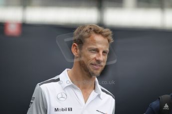 World © Octane Photographic Ltd. Thursday 18th September 2014, Singapore Grand Prix, Marina Bay. - Formula 1 Paddock. McLaren Mercedes - Jenson Botton. Digital Ref: 1116CB1D6754
