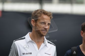 World © Octane Photographic Ltd. Thursday 18th September 2014, Singapore Grand Prix, Marina Bay. - Formula 1 Paddock. McLaren Mercedes - Jenson Botton. Digital Ref: 1116CB1D6756