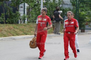 World © Octane Photographic Ltd. Thursday 18th September 2014, Singapore Grand Prix, Marina Bay. - Formula 1 Paddock. Scuderia Ferrari - Marco Mattiacci. Digital Ref: 1116CB1D6790