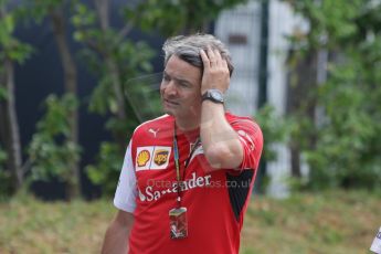 World © Octane Photographic Ltd. Thursday 18th September 2014, Singapore Grand Prix, Marina Bay. - Formula 1 Paddock. Scuderia Ferrari - Marco Mattiacci. Digital Ref: 1116CB1D6793