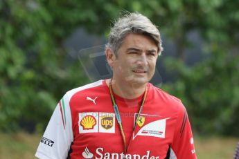 World © Octane Photographic Ltd. Thursday 18th September 2014, Singapore Grand Prix, Marina Bay. - Formula 1 Paddock. Scuderia Ferrari - Marco Mattiacci. Digital Ref: 1116CB1D6796