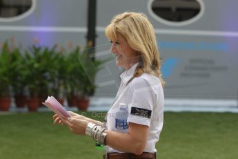 World © Octane Photographic Ltd. Thursday 18th September 2014, Singapore Grand Prix, Marina Bay. - Formula 1 Paddock. Louise Goodman - Circuit TV. Digital Ref: 1116CB1D6810