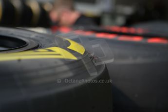 World © Octane Photographic Ltd. Wednesday 17th September 2014, Singapore Grand Prix, Marina Bay. Formula 1 Setup and atmosphere. Sauber F1 team wheels with Pirelli tyre options. Digital Ref: 1115CB1D6392