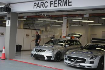 World © Octane Photographic Ltd. Wednesday 17th September 2014, Singapore Grand Prix, Marina Bay. Formula 1 Setup and atmosphere. Mercedes SLS AMG GT Safety car and C63 AMG Medical car. and Digital Ref: 1115CB1D6443