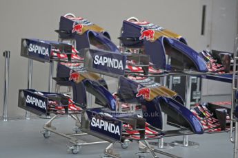 World © Octane Photographic Ltd. Wednesday 17th September 2014, Singapore Grand Prix, Marina Bay. Formula 1 Setup and atmosphere. Scuderia Toro Rosso STR9 nose cones. Digital Ref: 1115CB1D6473