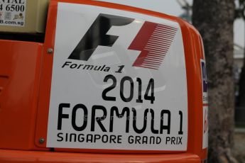 World © Octane Photographic Ltd. Wednesday 17th September 2014, Singapore Grand Prix, Marina Bay. Formula 1 Setup and atmosphere. Digital Ref: 1115CB1D6517