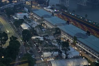 World © Octane Photographic Ltd. Wednesday 17th September 2014, Singapore Grand Prix, Marina Bay. Formula 1 Setup and atmosphere. The paddock and turn 5. Digital Ref: 1115CB6644