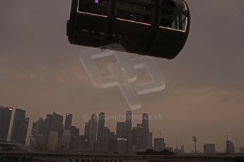 World © Octane Photographic Ltd. Wednesday 17th September 2014, Singapore Grand Prix, Marina Bay. Formula 1 Setup and atmosphere. Singapore skyline. Digital Ref: 1115CB6667