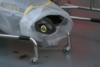 World © Octane Photographic Ltd. Wednesday 17th September 2014, Singapore Grand Prix, Marina Bay. Formula 1 Setup and atmosphere. Lotus F1 team new noses wrapped for delivery. Digital Ref: 1115LB1D8684