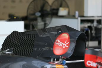 World © Octane Photographic Ltd. Wednesday 17th September 2014, Singapore Grand Prix, Marina Bay. Formula 1 Setup and atmosphere. Sauber F1 Team rear body work with new reduced paintwork and air vents. Digital Ref: 1115LB1D8704