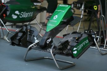 World © Octane Photographic Ltd. Wednesday 17th September 2014, Singapore Grand Prix, Marina Bay. Formula 1 Setup and atmosphere. Caterham F1 Team nose cone. Digital Ref: 1115LB1D8730