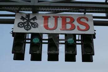 World © Octane Photographic Ltd. Wednesday 17th September 2014, Singapore Grand Prix, Marina Bay. Formula 1 Setup and atmosphere. Start lights on Green. Digital Ref: 1115LB1D8747