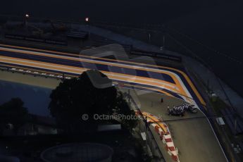 World © Octane Photographic Ltd. Wednesday 17th September 2014, Singapore Grand Prix, Marina Bay. Formula 1 Setup and atmosphere. Turn 22 and following straight. Digital Ref: 1115LB1D8836