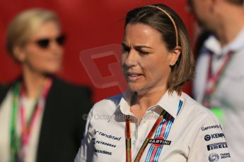 World © Octane Photographic Ltd. Friday 9th May 2014. Circuit de Catalunya - Spain - Formula 1 Paddock. Williams Martini Racing - Claire Williams. Digital Ref: