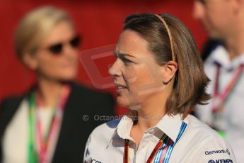 World © Octane Photographic Ltd. Friday 9th May 2014. Circuit de Catalunya - Spain - Formula 1 Paddock. Williams Martini Racing  - Claire Williams. Digital Ref: