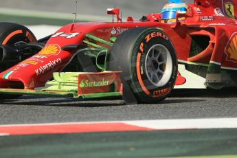 World © Octane Photographic Ltd. Friday 9th May 2014. Circuit de Catalunya - Spain - Formula 1 Practice 1 pitlane. Scuderia Ferrari F14T - Fernando Alonso. Digital Ref: