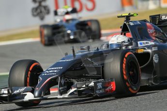 World © Octane Photographic Ltd. Friday 9th May 2014. Circuit de Catalunya - Spain - Formula 1 Practice 1 pitlane. Sauber C33 – Giedo van der Garde - Reserve Driver. Digital Ref: