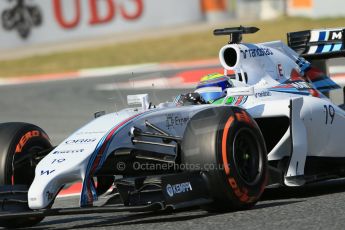 World © Octane Photographic Ltd. Friday 9th May 2014. Circuit de Catalunya - Spain - Formula 1 Practice 1 pitlane. Williams Martini Racing FW36 – Felipe Massa. Digital Ref: