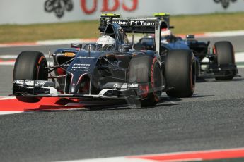 World © Octane Photographic Ltd. Friday 9th May 2014. Circuit de Catalunya - Spain - Formula 1 Practice 1 pitlane. Sauber C33 – Giedo van der Garde - Reserve Driver. Digital Ref: