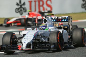 World © Octane Photographic Ltd. Friday 9th May 2014. Circuit de Catalunya - Spain - Formula 1 Practice 1 pitlane. Williams Martini Racing FW36 – Felipe Massa. Digital Ref: