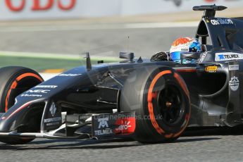 World © Octane Photographic Ltd. Friday 9th May 2014. Circuit de Catalunya - Spain - Formula 1 Practice 1 pitlane. Sauber C33 – Adrian Sutil. Digital Ref:
