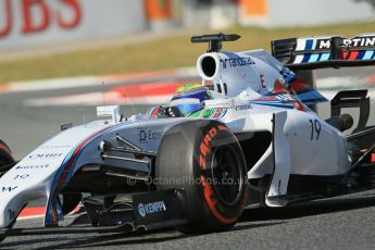 World © Octane Photographic Ltd. Friday 9th May 2014. Circuit de Catalunya - Spain - Formula 1 Practice 1 pitlane. Williams Martini Racing FW36 – Felipe Massa. Digital Ref: