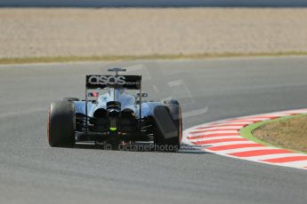 World © Octane Photographic Ltd. Friday 9th May 2014. Circuit de Catalunya - Spain - Formula 1 Practice 1 pitlane. McLaren Mercedes MP4/29 - Jenson Button. Digital Ref: