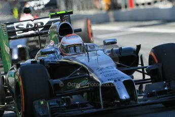 World © Octane Photographic Ltd. Friday 9th May 2014. Circuit de Catalunya - Spain - Formula 1 Practice 2 pitlane. McLaren Mercedes MP4/29 – Kevin Magnussen. Digital Ref: