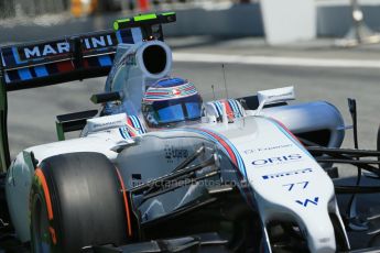 World © Octane Photographic Ltd. Friday 9th May 2014. Circuit de Catalunya - Spain - Formula 1 Practice 2 pitlane. Williams Martini Racing FW36 – Valtteri Bottas Digital Ref: