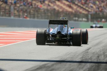 World © Octane Photographic Ltd. Friday 9th May 2014. Circuit de Catalunya - Spain - Formula 1 Practice 2 pitlane. Sauber C33 - Esteban Gutierrez. Digital Ref: