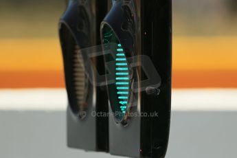 World © Octane Photographic Ltd. Friday 9th May 2014. Circuit de Catalunya - Spain - Formula 1 Practice 2 pitlane. Pitlane lights. Digital Ref: