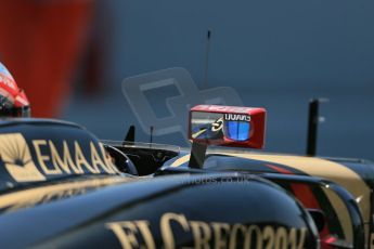 World © Octane Photographic Ltd. Friday 9th May 2014. Circuit de Catalunya - Spain - Formula 1 Practice 2 pitlane. Lotus F1 Team E22 - Romain Grosjean. Digital Ref: