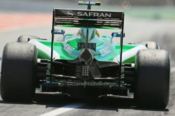 World © Octane Photographic Ltd. Friday 9th May 2014. Circuit de Catalunya - Spain - Formula 1 Practice 2 pitlane. Caterham F1 Team CT05 – Marcus Ericsson. Digital Ref: