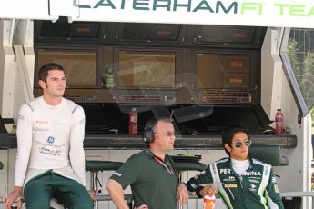 World © Octane Photographic Ltd. Friday 9th May 2014. GP2 Practice – Circuit de Catalunya, Barcelona, Spain. Alexander Rossi and Rio Haryanto - EQ8 Caterham Racing. Digital Ref :0927cb7d8973