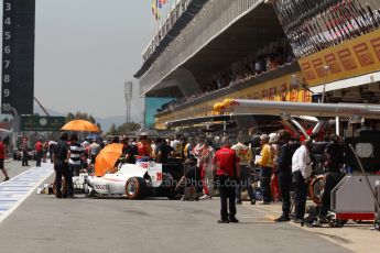 World © Octane Photographic Ltd. Friday 9th May 2014. GP2 Practice – Circuit de Catalunya, Barcelona, Spain. Pitlane. Digital Ref :0927cb7d9087