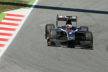 World © Octane Photographic Ltd. Friday 9th May 2014. GP2 Practice – Circuit de Catalunya, Barcelona, Spain. Mitch Evans - RT Russian Time. Digital Ref : 0927lb1d4617