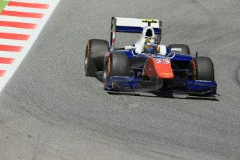 World © Octane Photographic Ltd. Friday 9th May 2014. GP2 Practice – Circuit de Catalunya, Barcelona, Spain. Johnny Cecotto - Trident. Digital Ref : 0927lb1d4633