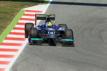 World © Octane Photographic Ltd. Friday 9th May 2014. GP2 Practice – Circuit de Catalunya, Barcelona, Spain. Julian Leal - Carlin. Digital Ref : 0927lb1d4638