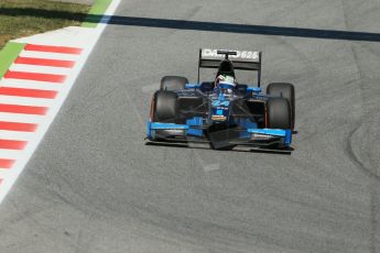 World © Octane Photographic Ltd. Friday 9th May 2014. GP2 Practice – Circuit de Catalunya, Barcelona, Spain. Nathanael Berthon - Venezuela GP Lazarus. Digital Ref : 0927lb1d4668