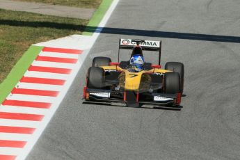 World © Octane Photographic Ltd. Friday 9th May 2014. GP2 Practice – Circuit de Catalunya, Barcelona, Spain. Jolyon Palmer - DAMS – Digital Ref : 0927lb1d4678