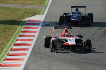 World © Octane Photographic Ltd. Friday 9th May 2014. GP3 Practice  – Circuit de Catalunya, Barcelona, Spain. Patrick Kujala - Marussia Manor Racing and Carmen Jorda - Koiranen GP. Digital Ref :