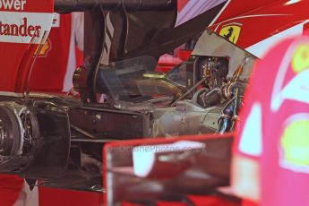 World © Octane Photographic Ltd. Friday 9th May 2014. Circuit de Catalunya - Spain - Formula 1 Practice 1 pitlane. Scuderia Ferrari F14T. Digital Ref: