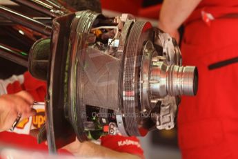 World © Octane Photographic Ltd. Friday 9th May 2014. Circuit de Catalunya - Spain - Formula 1 Practice 1 pitlane. Scuderia Ferrari F14T. Digital Ref: