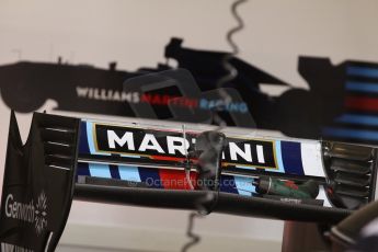 World © Octane Photographic Ltd. Friday 9th May 2014. Circuit de Catalunya - Spain - Formula 1 Practice 1 pitlane. Williams Martini Racing FW36. Digital Ref:
