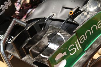 World © Octane Photographic Ltd. Friday 9th May 2014. Circuit de Catalunya - Spain - Formula 1 Practice 1 pitlane. Caterham F1 Team CT05 – New sponsor Silanna. Digital Ref: